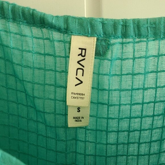 RVCA Turquoise Size Small Tank Top - Picture 4 of 5